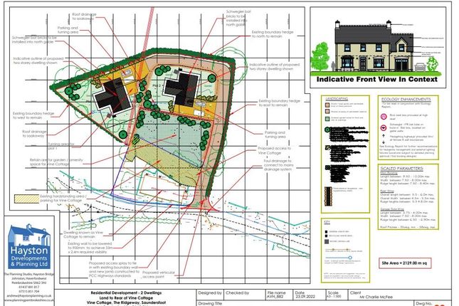 The Ridgeway, Saundersfoot Plot for sale