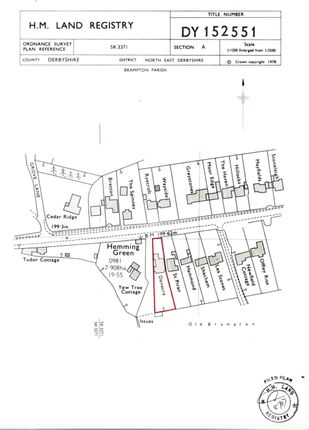 Hemming Green, Chesterfield S42 3 bed detached bungalow for sale